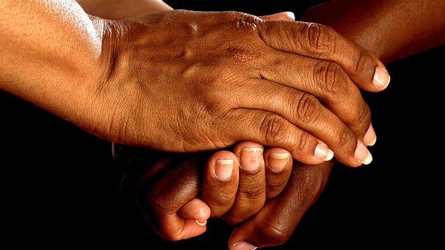 hands embracing